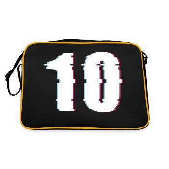 10 Effet de dix nombres Nombre déformé - Sac Retro - noir/or - Dos