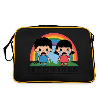 ENFANTS QUI PLEURENT - Sac Retro - noir/or - Dos