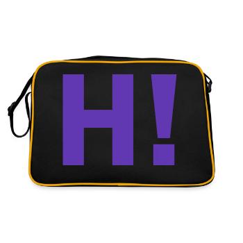 H exclamation mark - Retro Bag - black/gold - Back