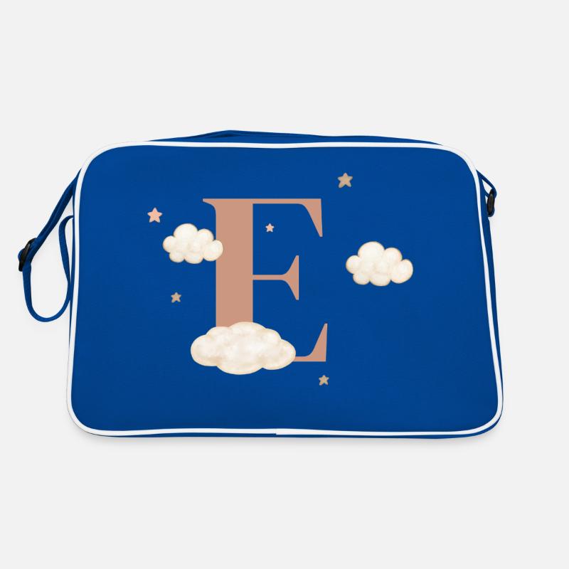 Letter e clouds stars Retro Bag