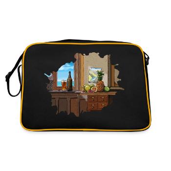 Fruits and the Office - Retro Bag - black/gold - Back