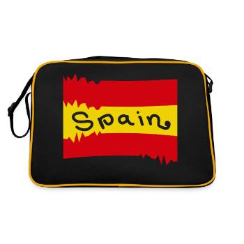Spanien - Retro Tasche - Schwarz/Gold - Hinten