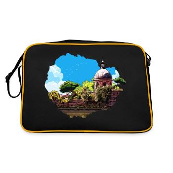 Le Dôme de La Grave à Toulouse sous la végétation - Sac Retro - noir/or - Dos