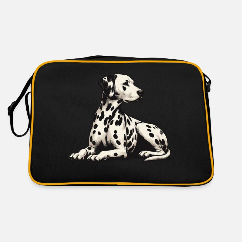 Dalmatiner - Retro Tasche - Schwarz/Gold