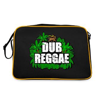 Reggae Dub - Retro Tasche - Schwarz/Gold - Hinten