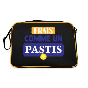 Frais comme un pastis Homme Beauf Humour Apéro - Sac Retro - noir/or - Dos