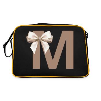 Lettre M Nœud - Sac Retro - noir/or - Dos