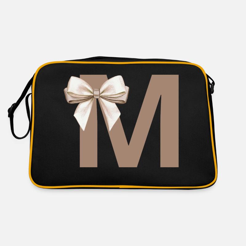 Buchstabe M Knoten Retro Tasche