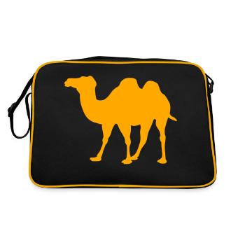 chameau - Retro Tasche - Schwarz/Gold - Hinten