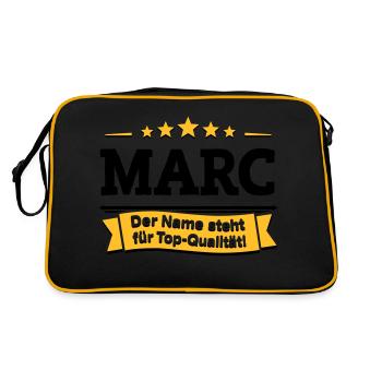 Marc – Der Name steht für Top-Qualität! - Retro Tasche - Schwarz/Gold - Hinten