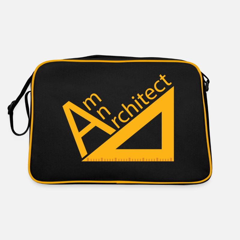 Architekt / Architektur: Am An Architect - Retro Tasche - Schwarz/Gold