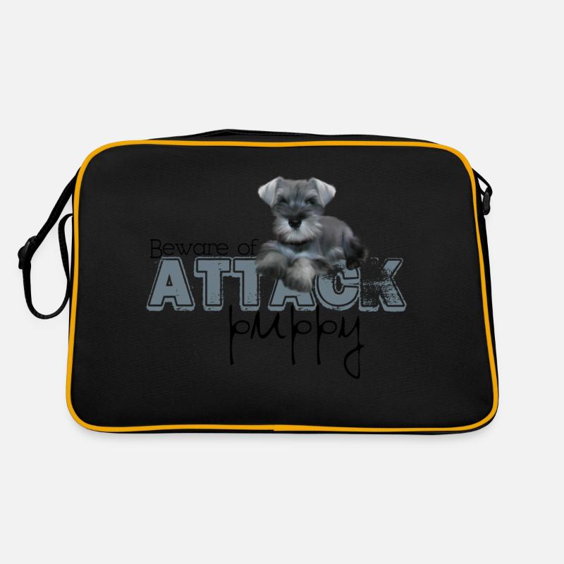 Schnauzer Attack Retro Tasche