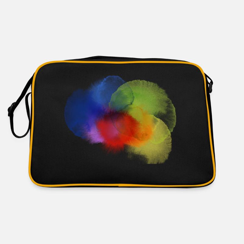 Farbklecks - Retro Tasche - Schwarz/Gold