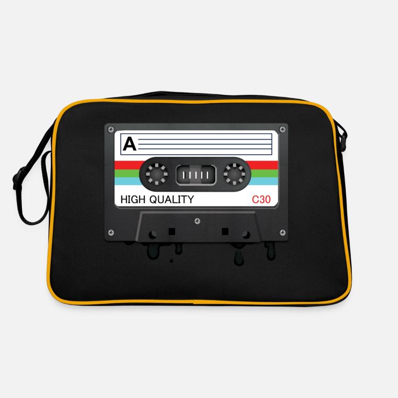 K7 cool - Retro Tasche - Schwarz/Gold