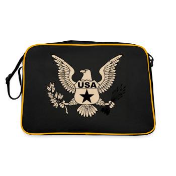 usa army 2 - Retro Bag - black/gold - Back