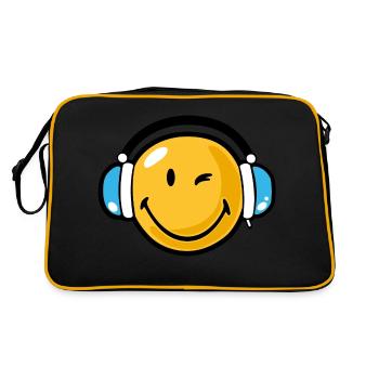 Smiley headphones - Sac Retro - noir/or - Dos