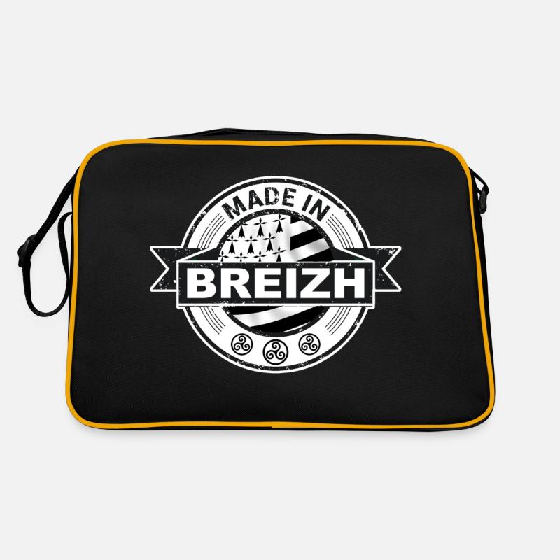 Bretagne - Breizh - Sac Retro - noir/or