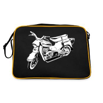 DS50 / conducteur d'hirondelle / Ostalgie / cyclomoteur oldtimer - Sac Retro - noir/or - Dos