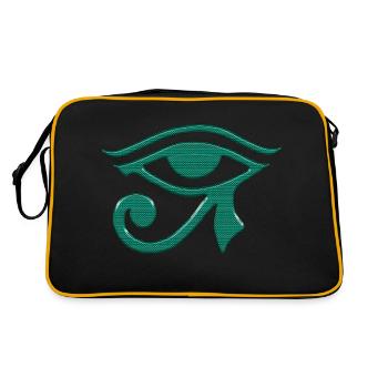 Egipt hieroglyphs - Retro Bag - black/gold - Back