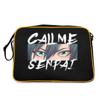 Call Me Senpai - Anime Manga - Retro Bag - black/gold - Back