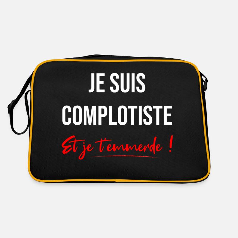 Complotiste Emmerde Blanc Sac Retro