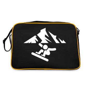 Snowboard Snowboarder - Sac Retro - noir/or - Dos