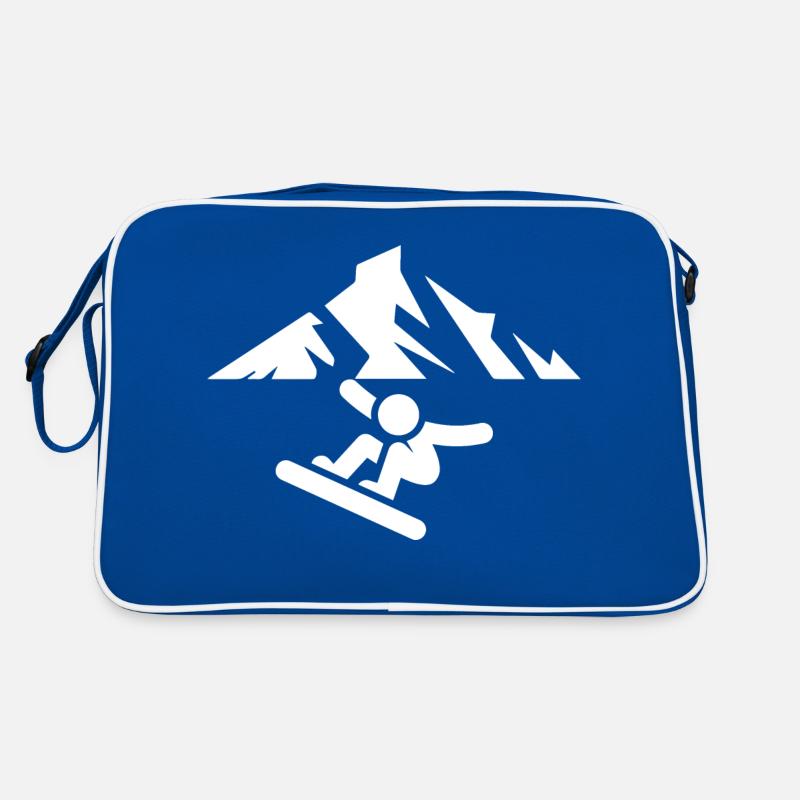 Snowboard Snowboarder Retro Tasche