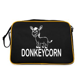 Donkey Esel - Retro Tasche - Schwarz/Gold - Hinten