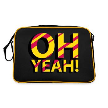 OH YEAH! - Retro Tasche - Schwarz/Gold - Hinten