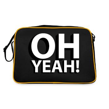 OH YEAH! - Retro Tasche - Schwarz/Gold - Hinten