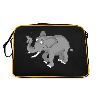 Elephant 1 - Retro Bag - black/gold - Back