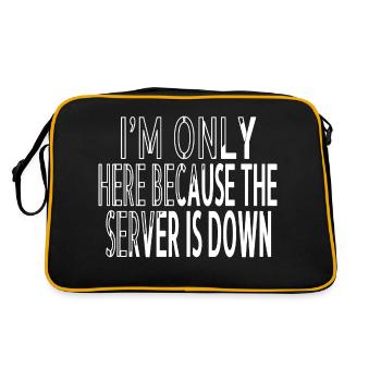 frontend developer fathersday computer scientist - Retro Bag - black/gold - Back
