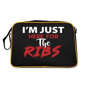 I ́m just here for the Ribs - Retro Bag - black/gold - Back