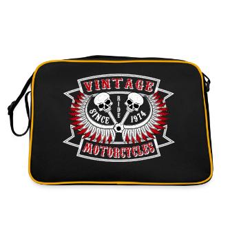 Motos Vintage - noir - Sac Retro - noir/or - Dos