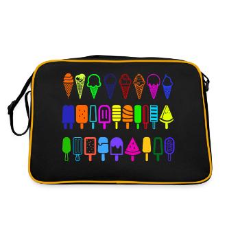 Crème glacée avec style dans de nombreuses couleurs - Sac Retro - noir/or - Dos