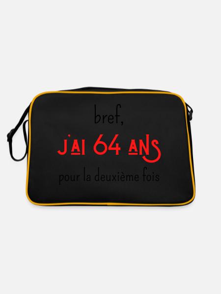 bref j'ai un 64 ans pour la deuxième fois - Sac Retro - noir/or - Dos