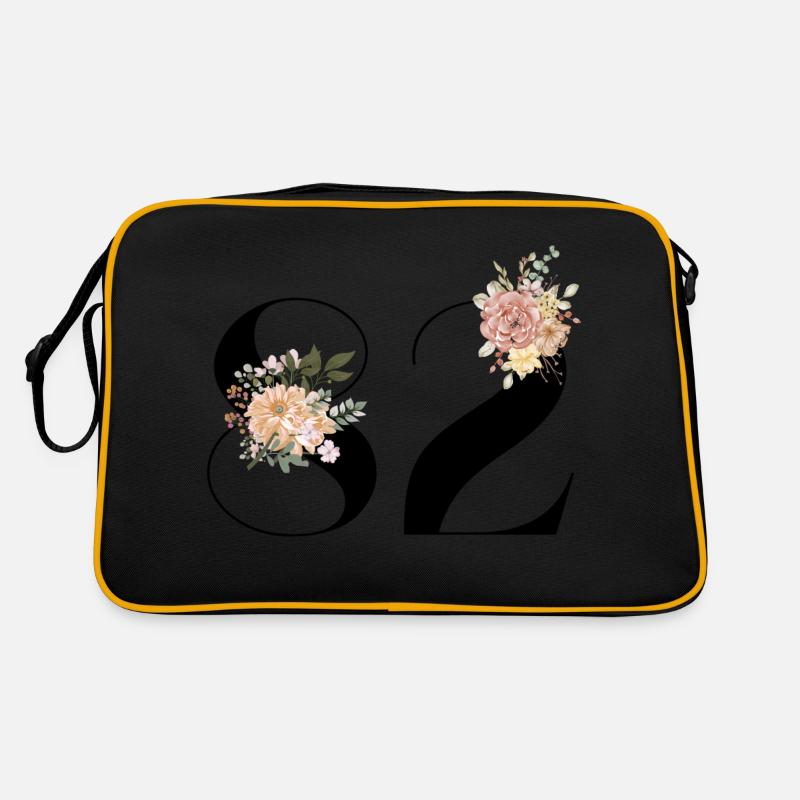 82e anniversaire fleuris (Cadeau de 82 ans) Sac Retro