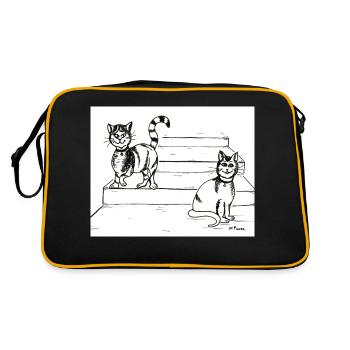 Amis chats - Sac Retro - noir/or - Dos