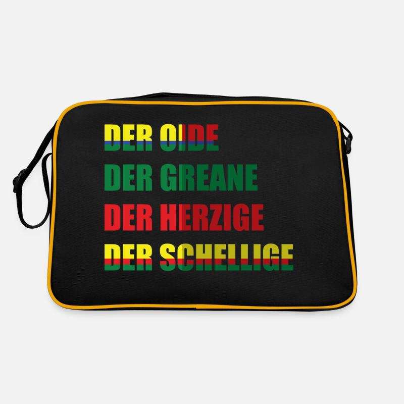Der Oide Der Greane Der Herzige Der Schellige Retro Tasche