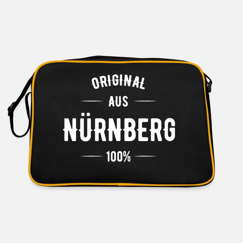 Nürnberg - Retro Tasche - Schwarz/Gold