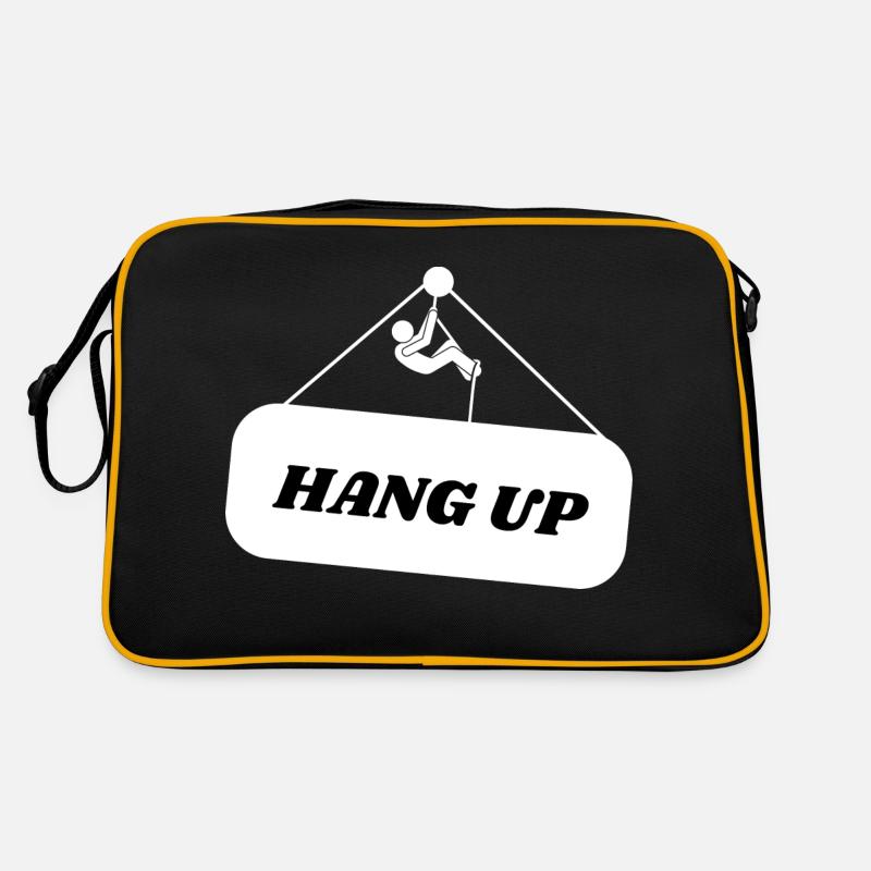 Hang Up - Retro Tasche - Schwarz/Gold