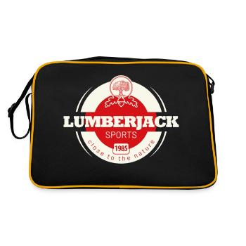 lumberjack sports red circle - Retro Bag - black/gold - Back