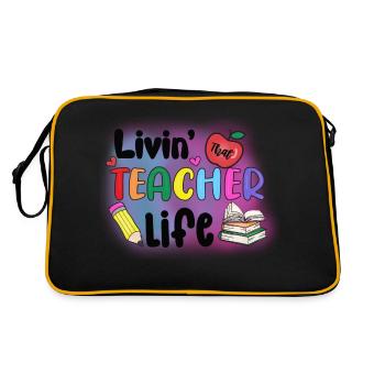 Teachers Teachers School Teachers Teaching Staff - Retro Bag - black/gold - Back