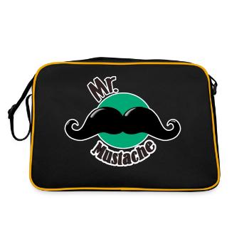 M. Moustache - Sac Retro - noir/or - Dos