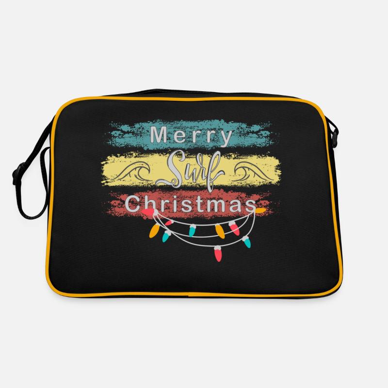 Joyeux Surf Noël - Design de Noël Sac Retro