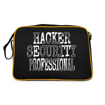 but i do geek codes equestrian hack the box - Retro Tasche - Schwarz/Gold - Hinten