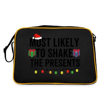 Most Likely To Shake The Presents - Retro Bag - black/gold - Back
