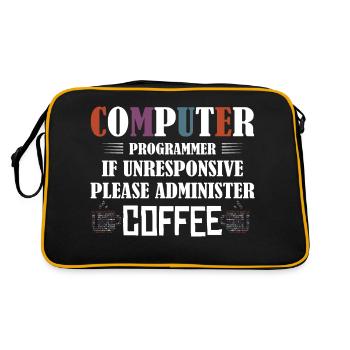 Computer Programmer Software Coding - Retro Bag - black/gold - Back