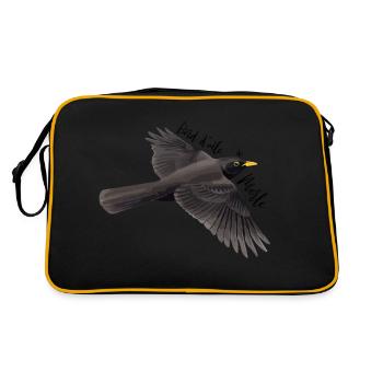 Blackbird's wing edge - Retro Bag - black/gold - Back