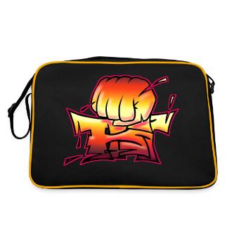 Fist - Retro Tasche - Schwarz/Gold - Hinten